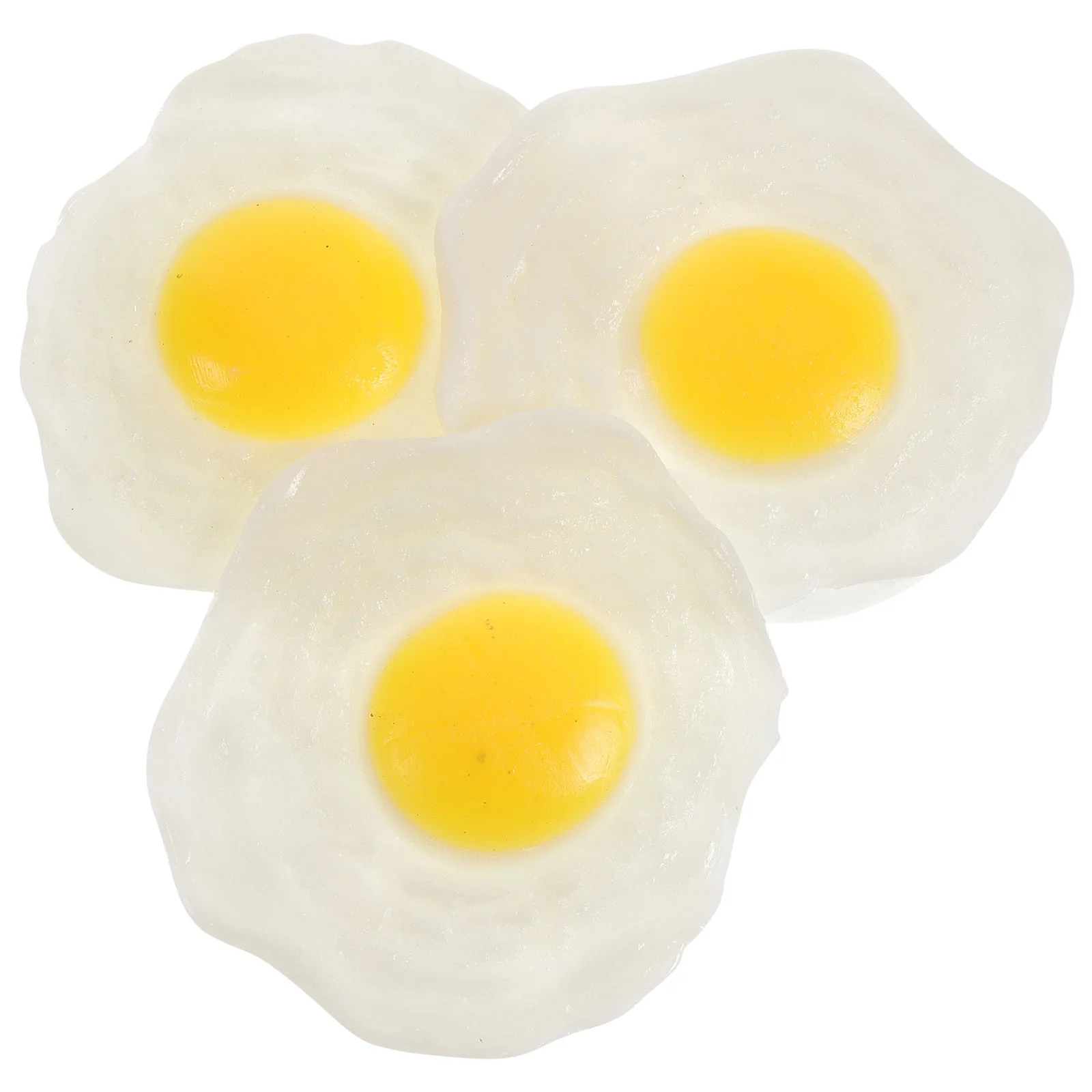 3 Pcs Kids Toys Anti-stress Fried Egg Decompression Plaything Food Elastic Child