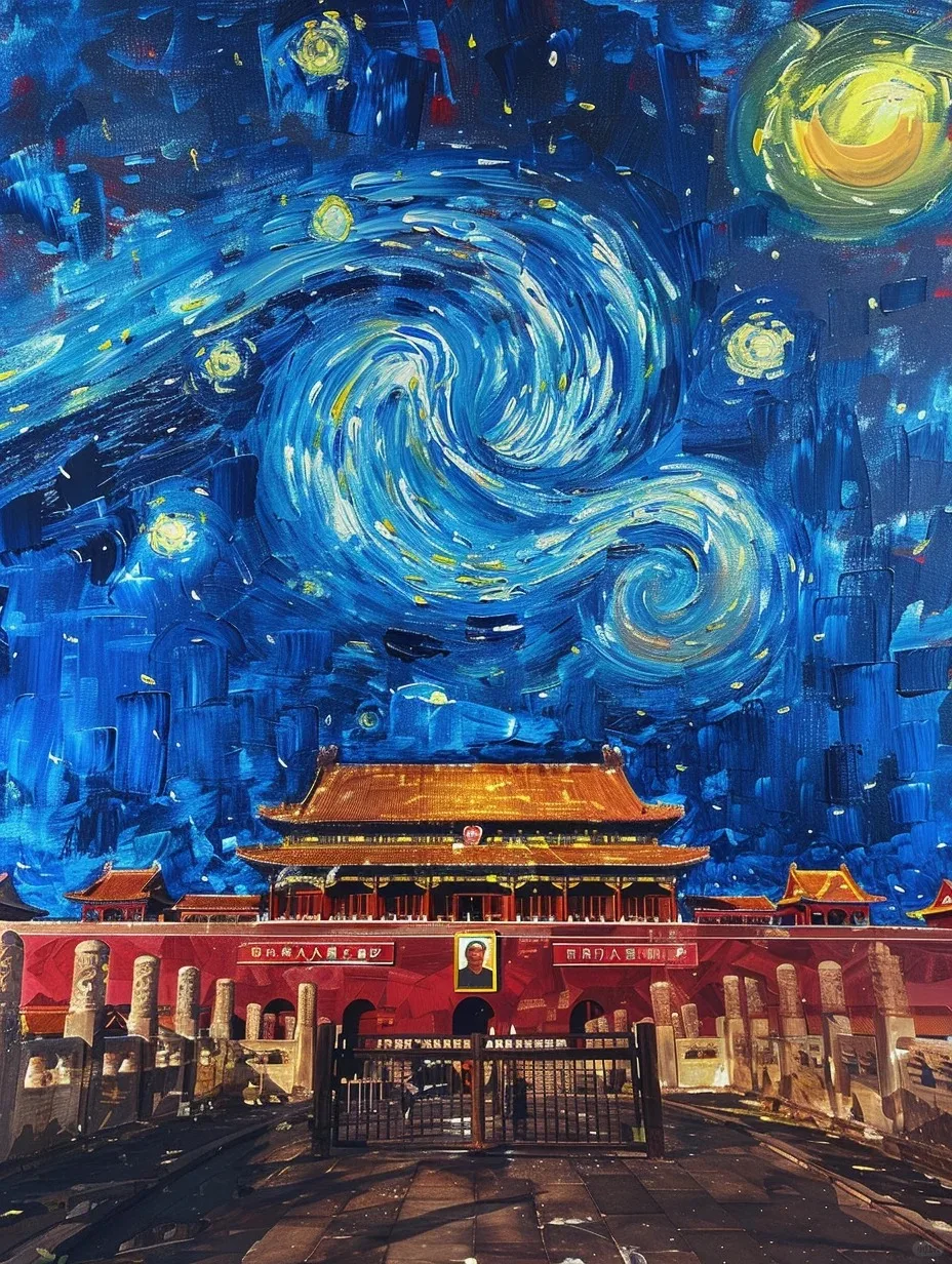 

500/1000 pcs Jigsaw Puzzle Tiananmen Gate Starry Night Art Educational Toy for Kids Children 's Games Christmas Gift