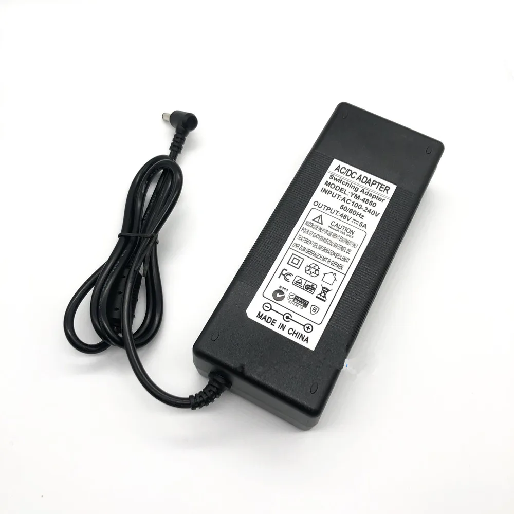 48V 5A Power Supply 240W AC/DC Adapter 48 V Volt POE Injector for Ethernet PoE Cameras IP Phones WiFi Access Points