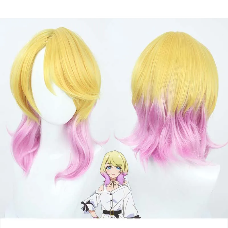 

Аксессуары для костюмов на Хэллоуин Ноэль Косплей Блондинка Розовый Смешанный вьющийся парик