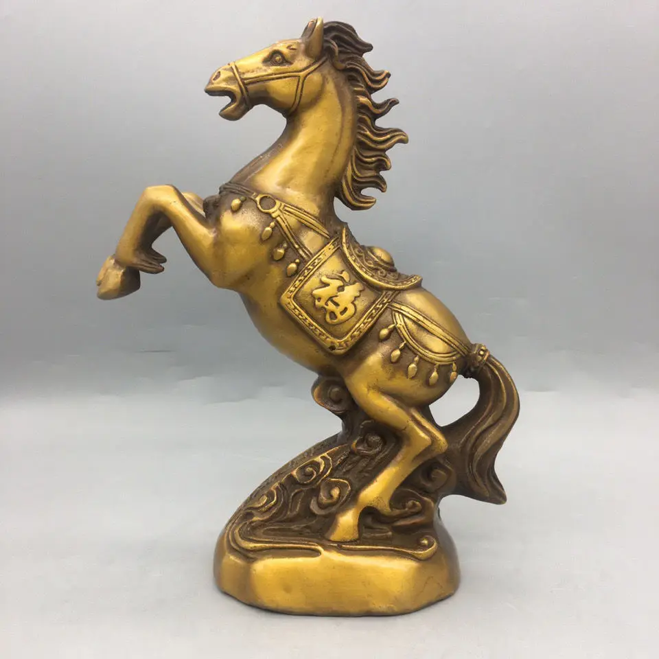 

Brass pony carving office fortune Feng Shui immediately rich home decoration China