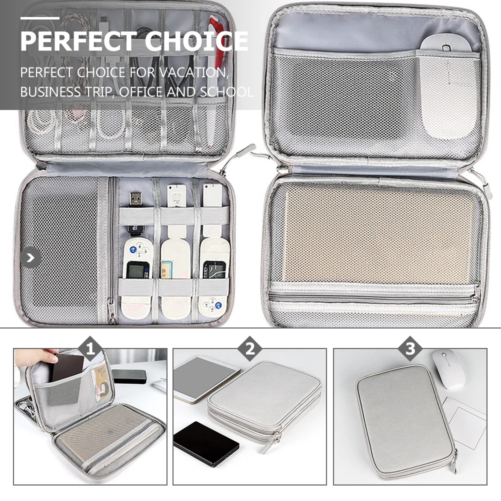 

Digital Storage Bag Waterproof Electronics ganizer Portable Pouch for Data Cables Power Bank Accessories Travel Case Lightweight
