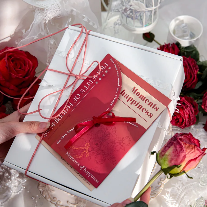 4pecs High-quality rectangular greeting card Romantic INS style blessing message envelope cards greeting cards for all occasions