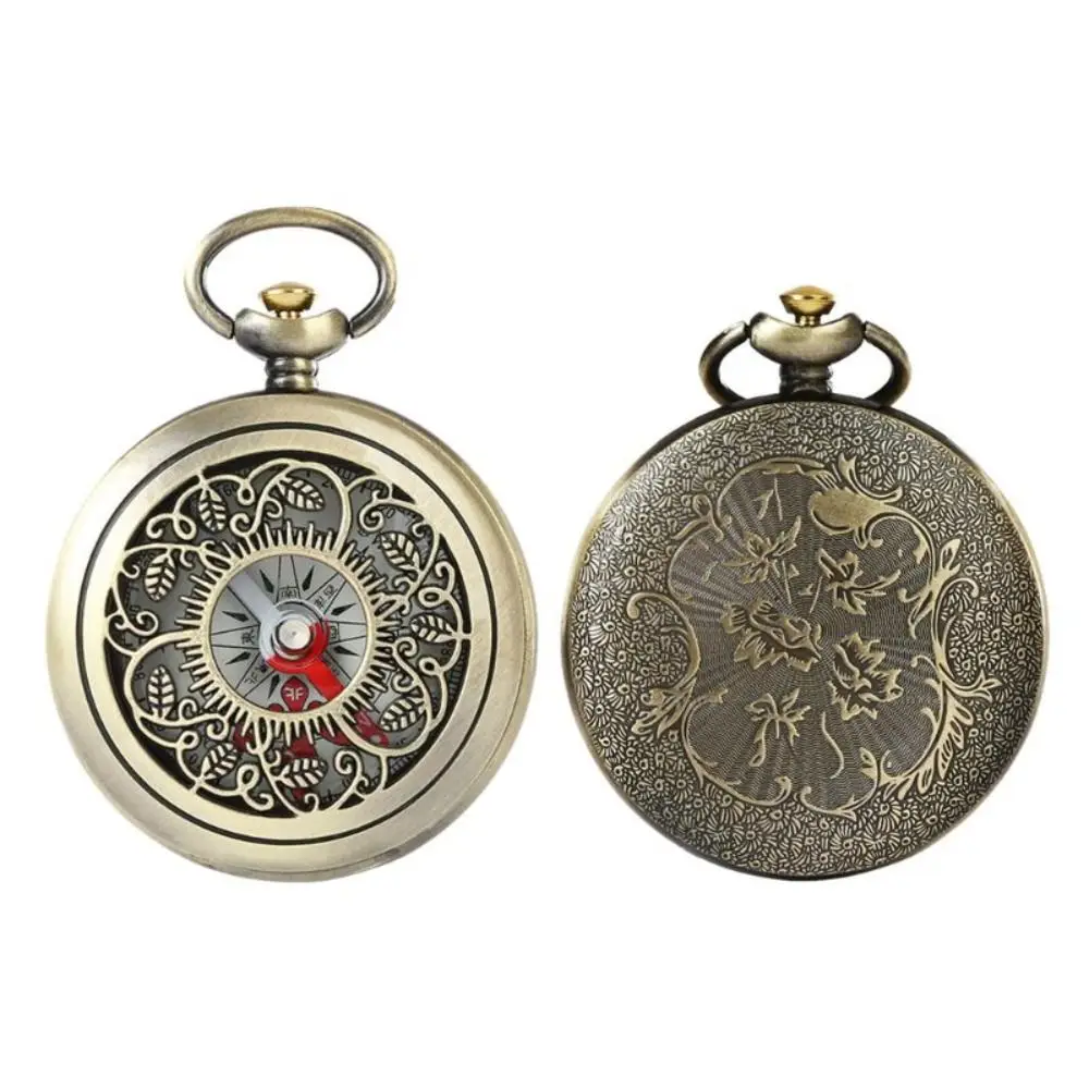 

Vintage Bronze Car Compass Pocket Watch Design Outdoor Hiking Navigation Kid Gift Retro Metal Portable Compass