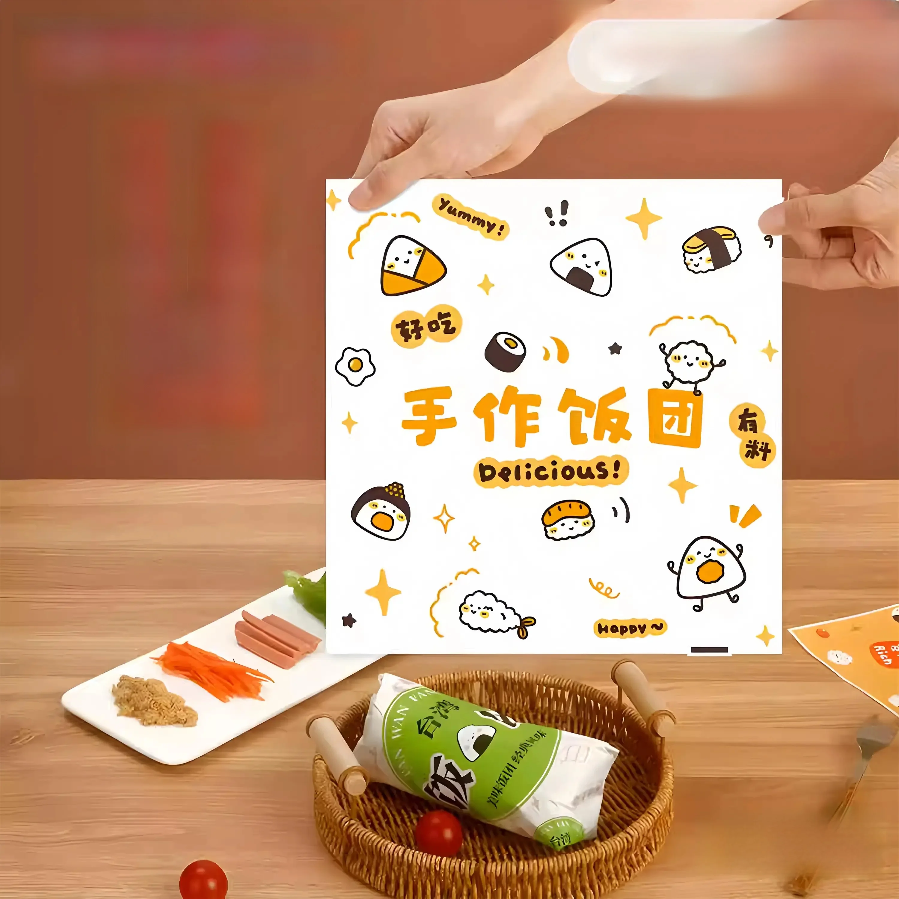 microwave-safe-rice-cake-packaging-paper-burger-seaweed-sushi-glutinous-rice-professional-paper-for-commercial-use-in-taiwan