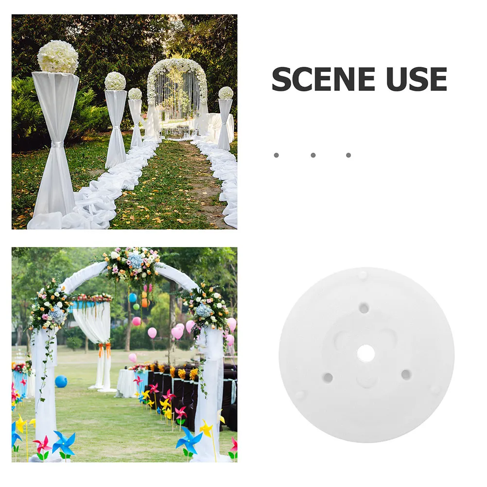 

2pcs Base for Balloon Column Stand Round Shape Balloon Arch Part Party Decoration Accessories Plastic Material