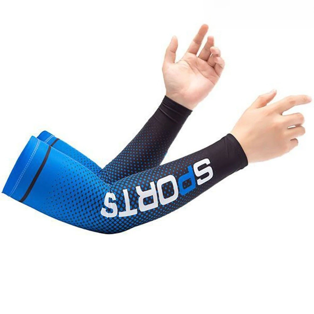 

1Pair Men Women Ice Silk Arm Sleeves Sports Sleeve Sun UV Protection Hand Cover Cooling Warmer for Running Fishing Cycling Ski