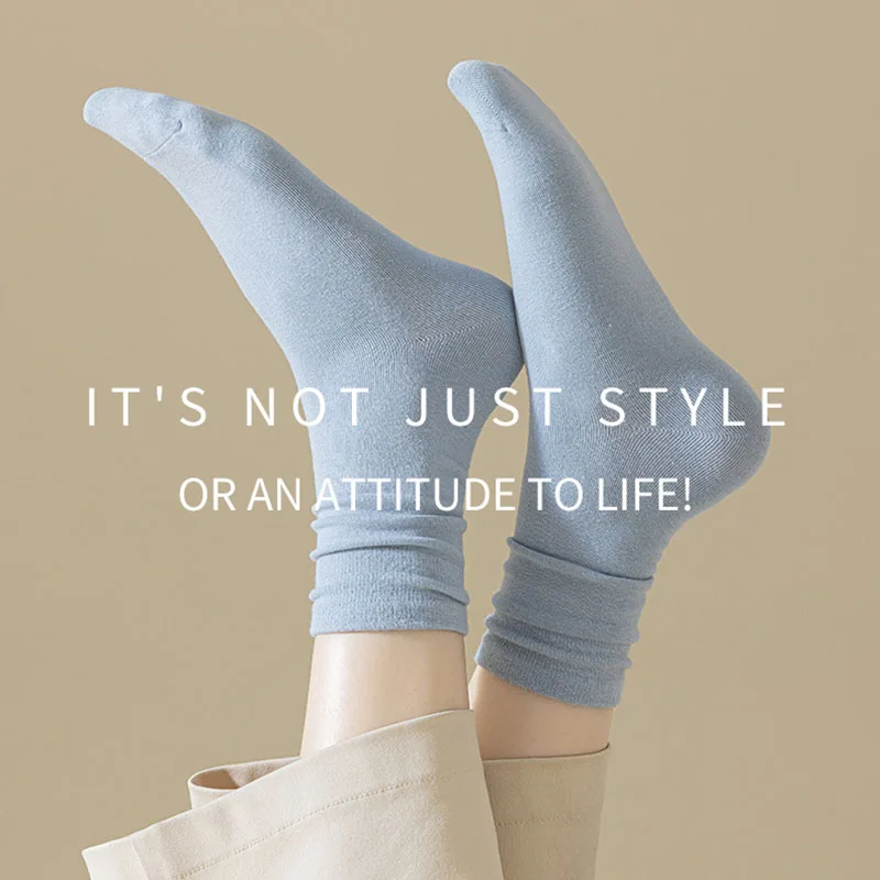 2025 جديد الخريف الشتاء الجوارب النسائية الدافئة الأوسط أنبوب العصرية الجوارب الحرارية امرأة بلون تنوعا رشاقته تنفس الجوارب #3