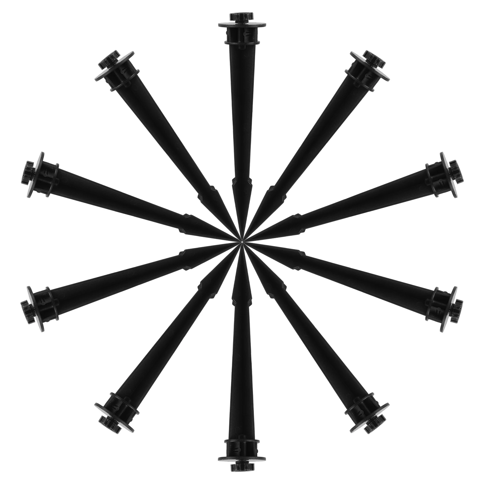 

10pcs Lawn Light Ground Stakes Plastic Durable Outdoor Lighting Support Drainage Design For Garden Solar Path Lights Landscape