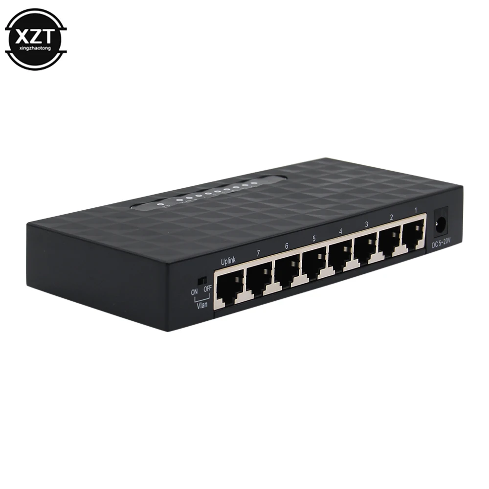 8 Port 1000 MBit/s Gigabit-Netzwerk-Switch Ethernet Smart Switcher Hochleistungs-RJ45-Hub-Internet-Splitter