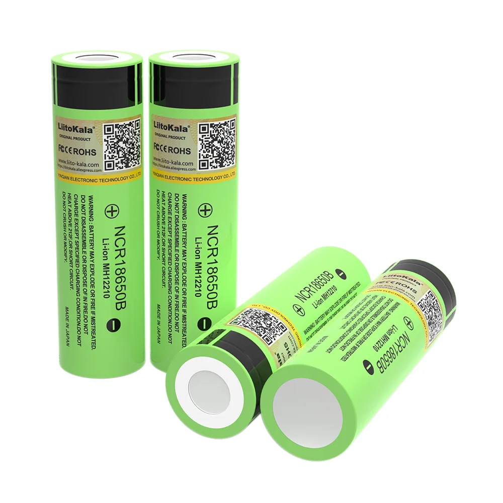 LiitoKala originale NCR18650B 3.7v 3400mAh 18650 batteria ricaricabile al litio 4.2v per batterie torcia