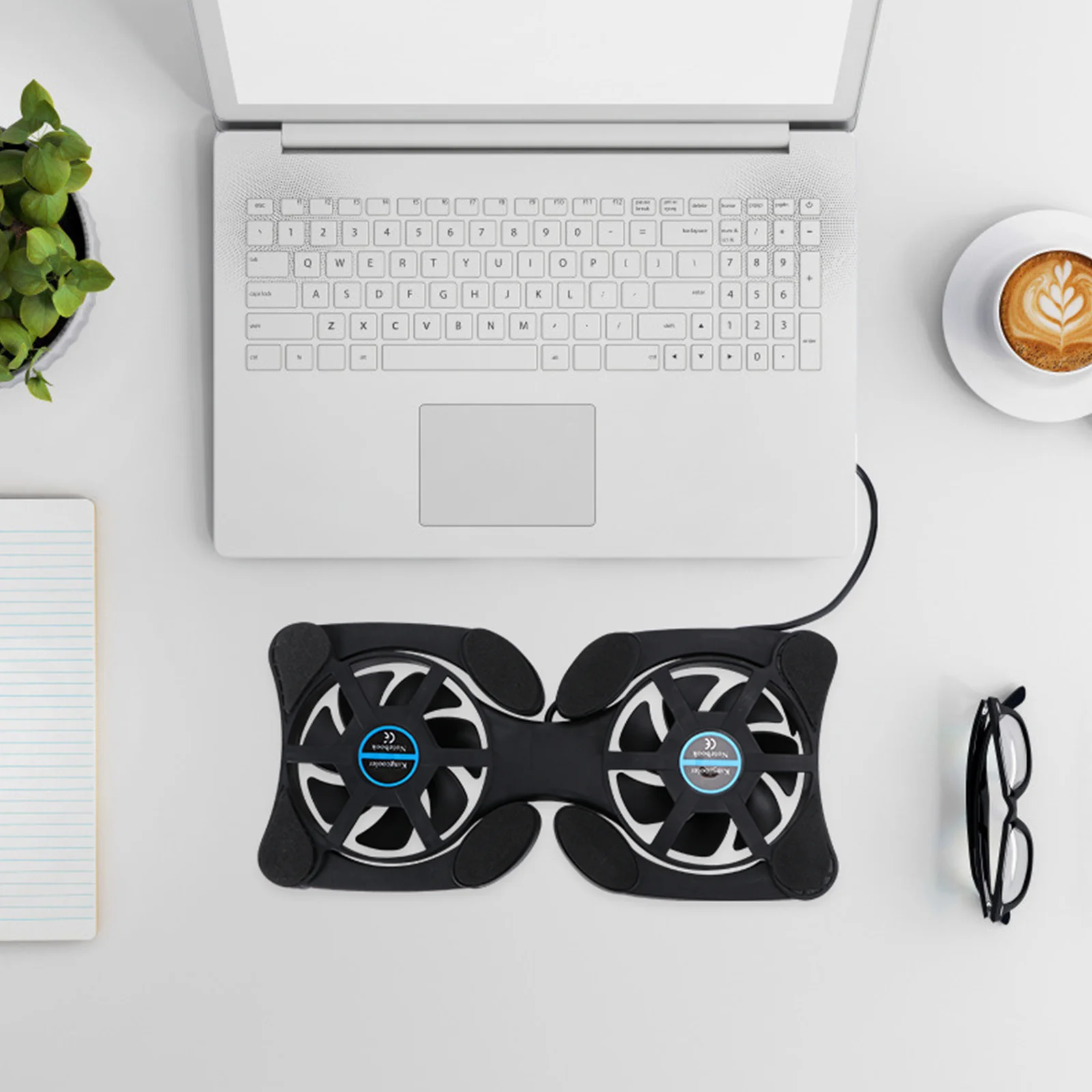 

Portable Foldable Laptop Cooling Pad Black USB Cooler 2 Fans Notebook Cooling Stand Energy Saving Laptop Fan Notebook Cooler