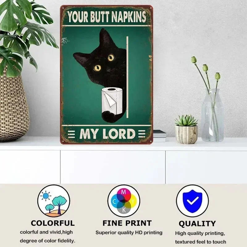 Your Butt Napkins My Lord Room Decoration Retro Vintage Metal Signs For Office Coffee Bar Wall Art Decoration Vintage Home Decor