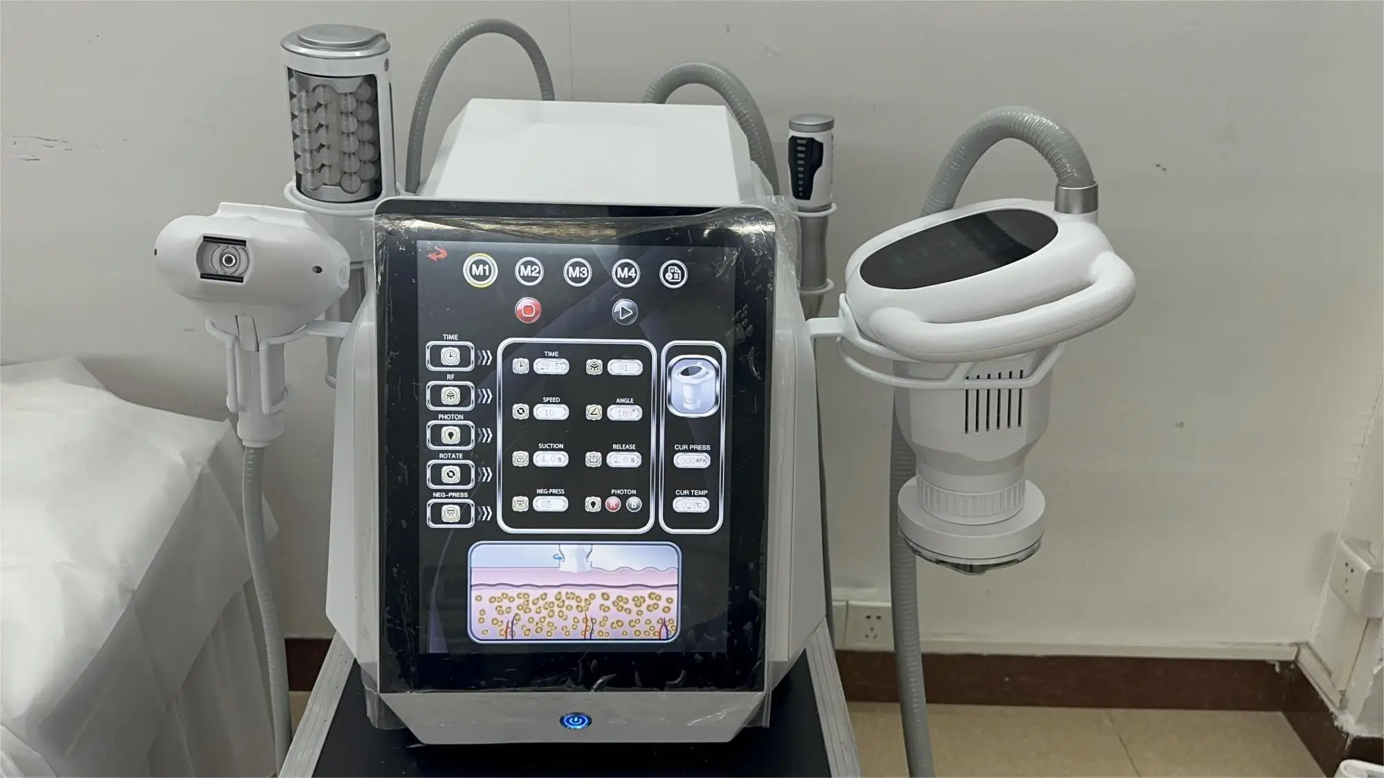 2025 ขายดี!! 4 in 1 โรตารี่สูญญากาศลบความดัน lnner Ball Roller Body Slimming Shaping Roller เครื่องนวดความงามเครื่อง