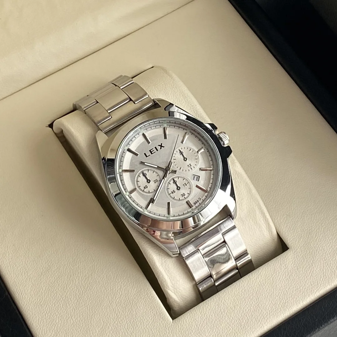 Модные мужские часы из нержавеющей стали, спортивные кварцевые наручные часы, деловые часы для мужчин, часы reloj hombre relogio masculino