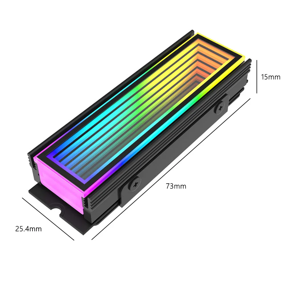 5-1 szt. Radiator RGB M.2 2280 SSD M2 5V 3PIN ARGB AURA Sync aluminium M.2 2280 Nvme półprzewodnikowy Radiator chłodzący