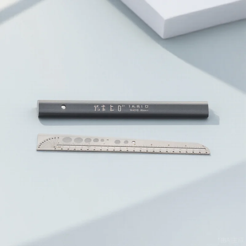 

1Pcs Stainless Steel Multipurpose Angle Measuring Ruler High Accuracy Straight Ruler for Office School Drawing