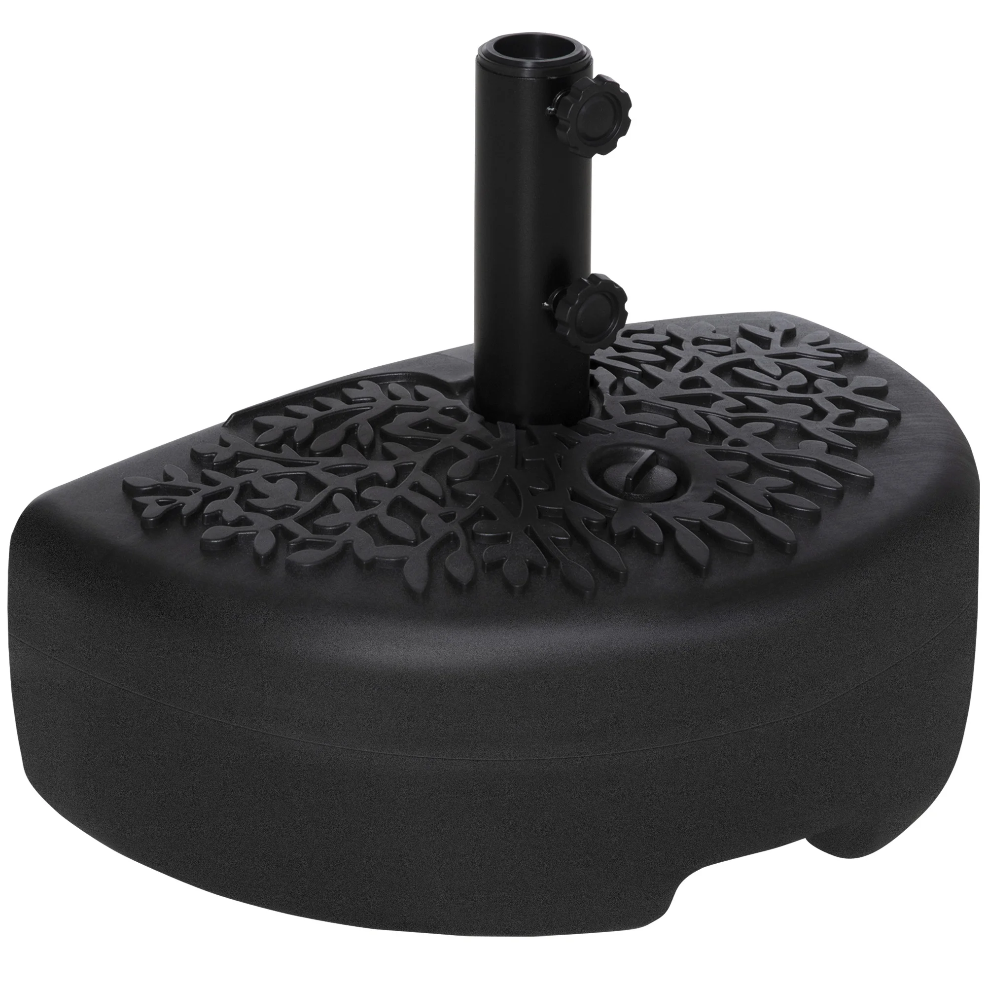 Base murale Outsunny pour parasol, remplissable de sable 21 kg ou d'eau 18 kg, pour jardin