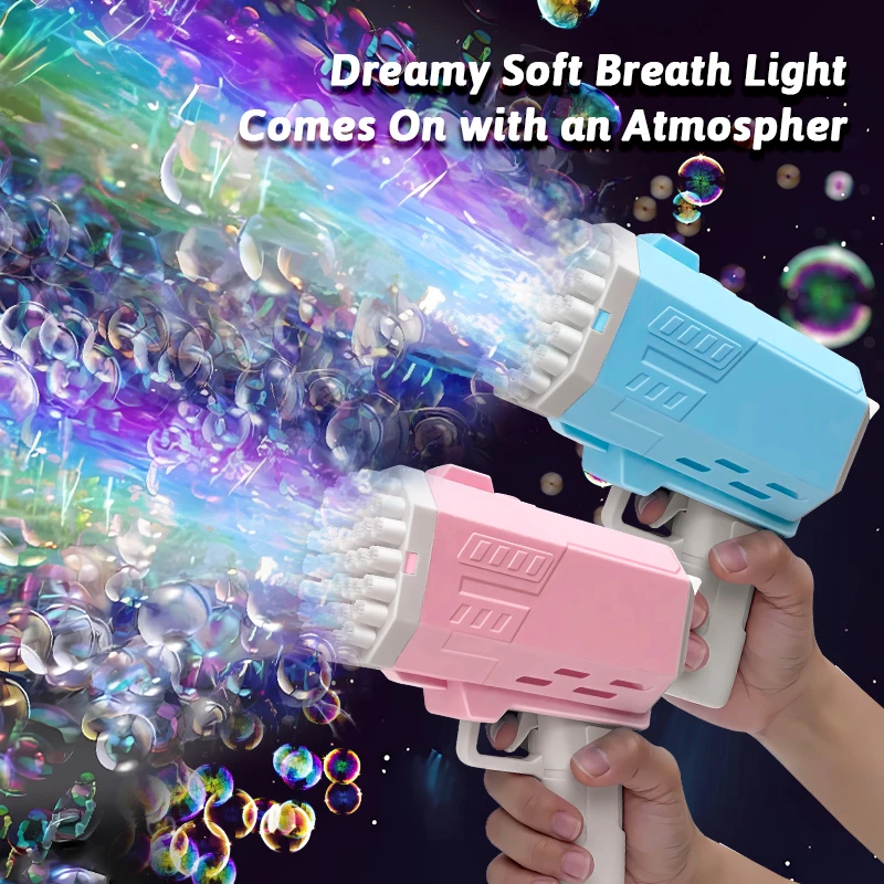 مسدس فقاعات محمول باليد ، آلة فقاعات ، كرة زفاف عيد ميلاد ، لعبة خارجية بدون بطارية ، 40 فتحة ، ماء فقاعات #1