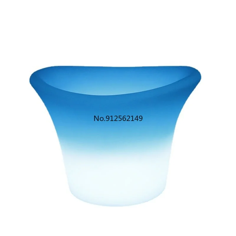 

LED glowing ice bucket outdoor restaurant bar KTV waterproof charging red wine beer champagne plastic ice wine barrel trays