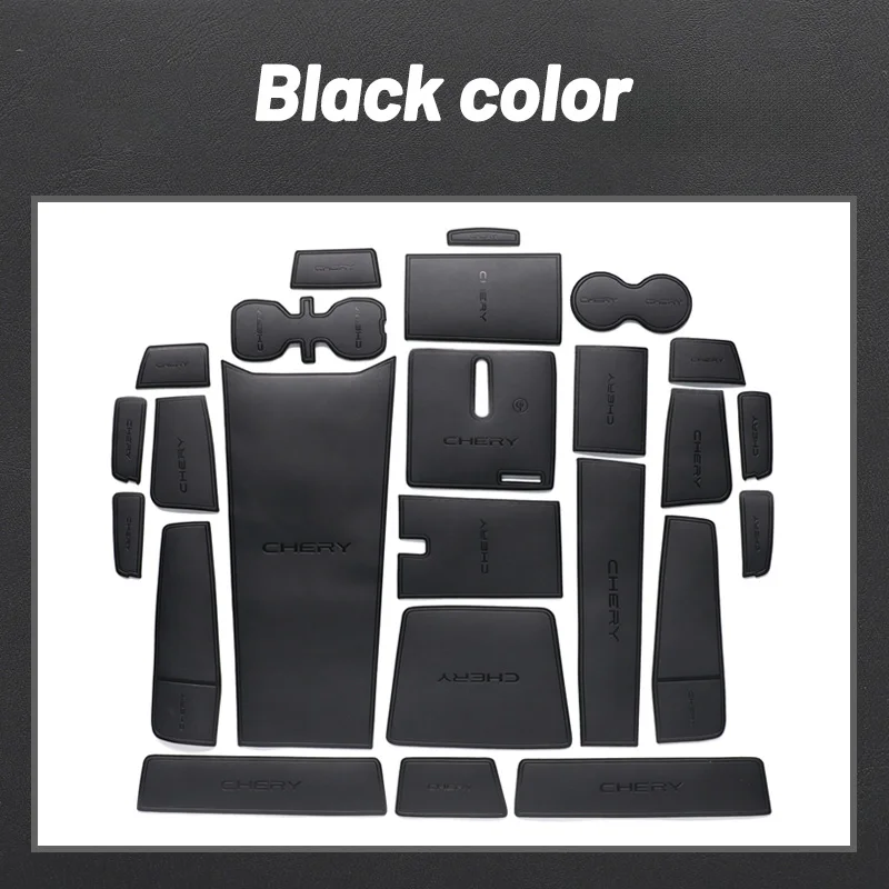 For Jaecoo J7 Chery Explore 06 2023 2025 Interior Inner Groove Gate Slot Mats Synthetic Leather Automobiles Parts Accessories