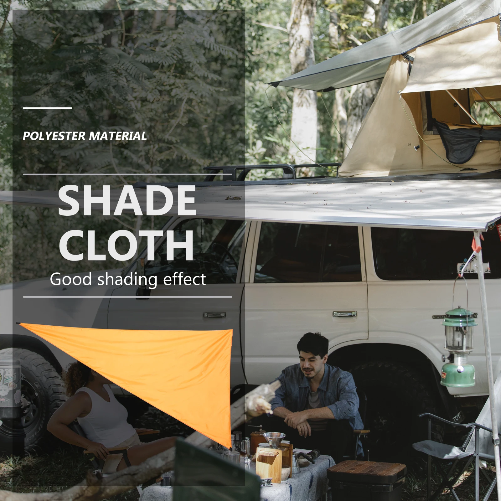 

Durable Polyester Sun Shade Sail for Patio Outdoor Light Through Heat Prevention Easy Storage Camping Hiking