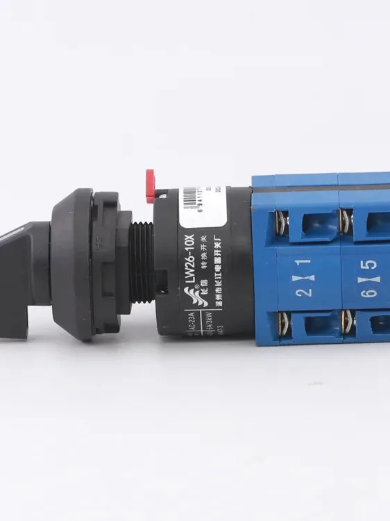 LW26-10X/2S1-I Three Position 10A Two Section Double Power Switching Motor Reversing Single Hole 16mm Cam Switch