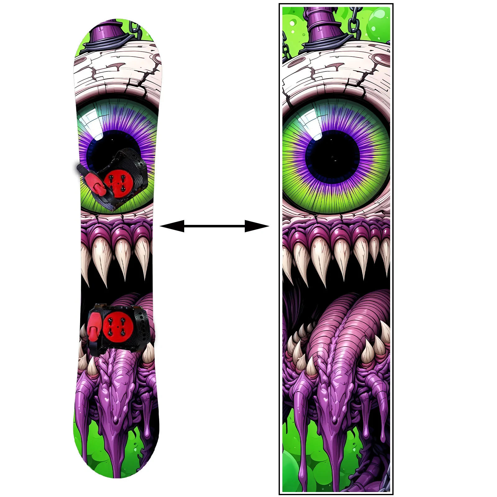 

1 Piece of Horror Magic Eye Trendy Snowboard Sticker Snowboard Personalized Decoration Sticker Snowboard Sticker Snowboard