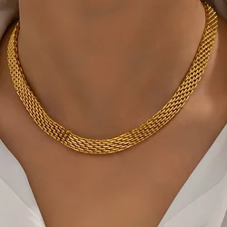 ASONSTEEL 스테인레스 스틸 링크 체인 메쉬 목걸이, 미니멀리스트 너비 5/7mm, 조정 가능한 쥬얼리, 여성 남성 힙합 펑크