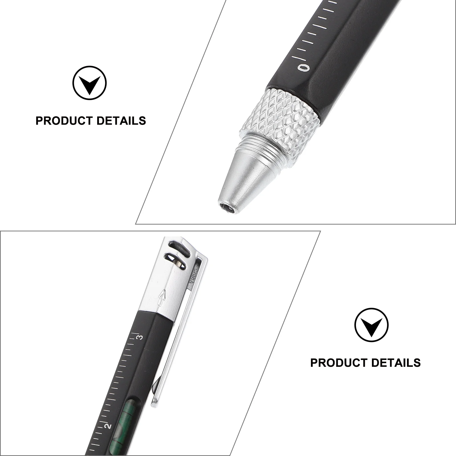 

5Pcs Screwdriver Pens Ballpoint Multi-Function Tool Pen with Ruler Level Gauge for Home Office Writing DIY Gift