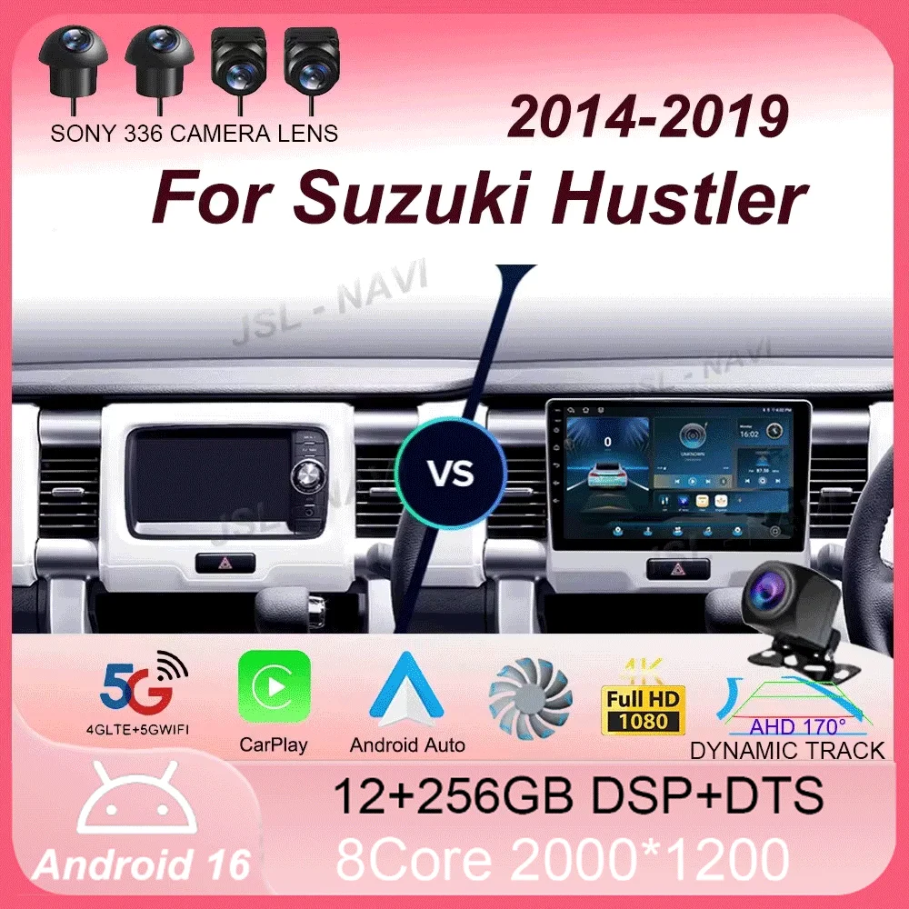 

Автомагнитола Android 16 для Suzuki Hustler 2014-2019, мультимедийный видеоплеер, навигация, GPS, 2DIN, без DVD
