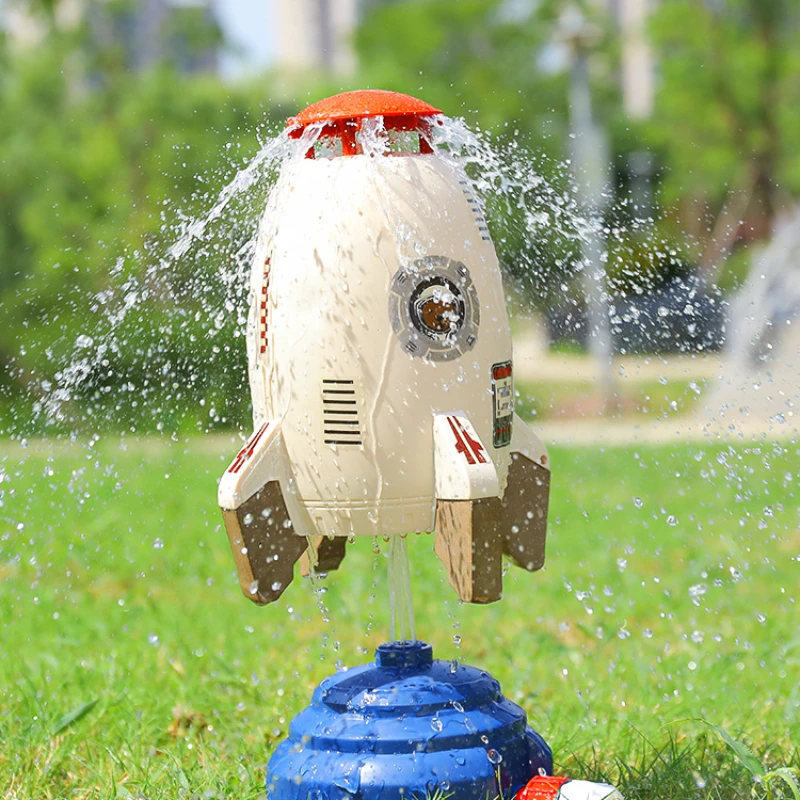 

Outdoor flying water spray rockets rushing to the sky, sprinkler artifact, summer children's small toys