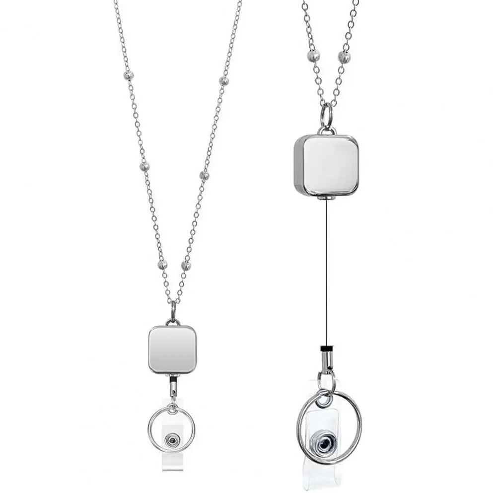 حبل شارة قابل للسحب للنساء ، حاملات بطاقات بكرة ، مطرز بالخرز الخشبي ، طقم حامل الهوية ، اللوازم المدرسية ، 3: 42