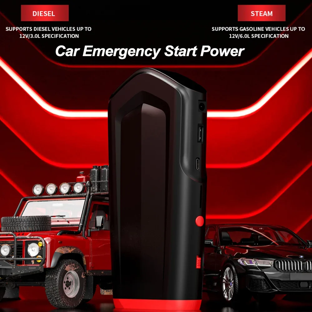 

Автомобильный стартер 1000A 12V 12000mah литиевый аккумулятор аварийного запуска для автомобиля, грузовика, двигателя, газа 5,0 л, дизеля, 3,0 л