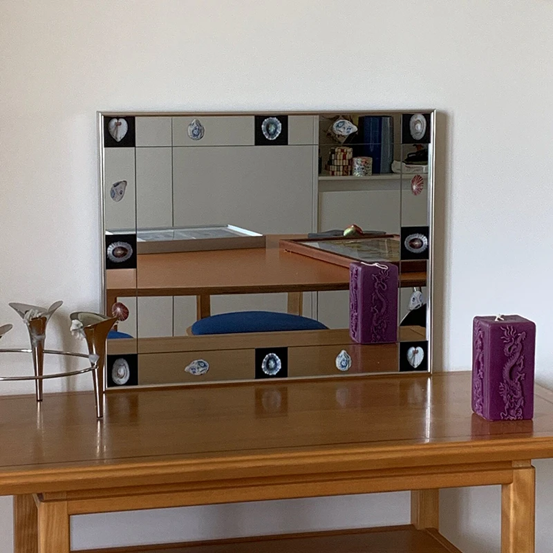 Luxury Modern Mirror Living Room Decoration Wall Vanity Aesthetic Square Vanity Mirror Funky Korean Style Spiegels Home Products