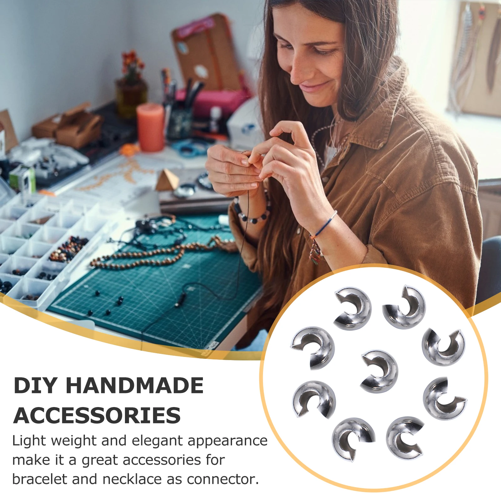 200 Pcs Stainless Steel Buckle Necklace Connectors Hook Key Ring Making Supplies