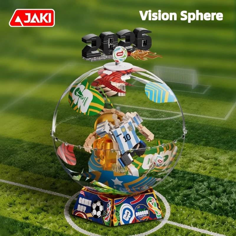 

JAKI, a football enthusiast, presents a World Cup visual ball building blocks set as a desktop decoration and birthday gift.