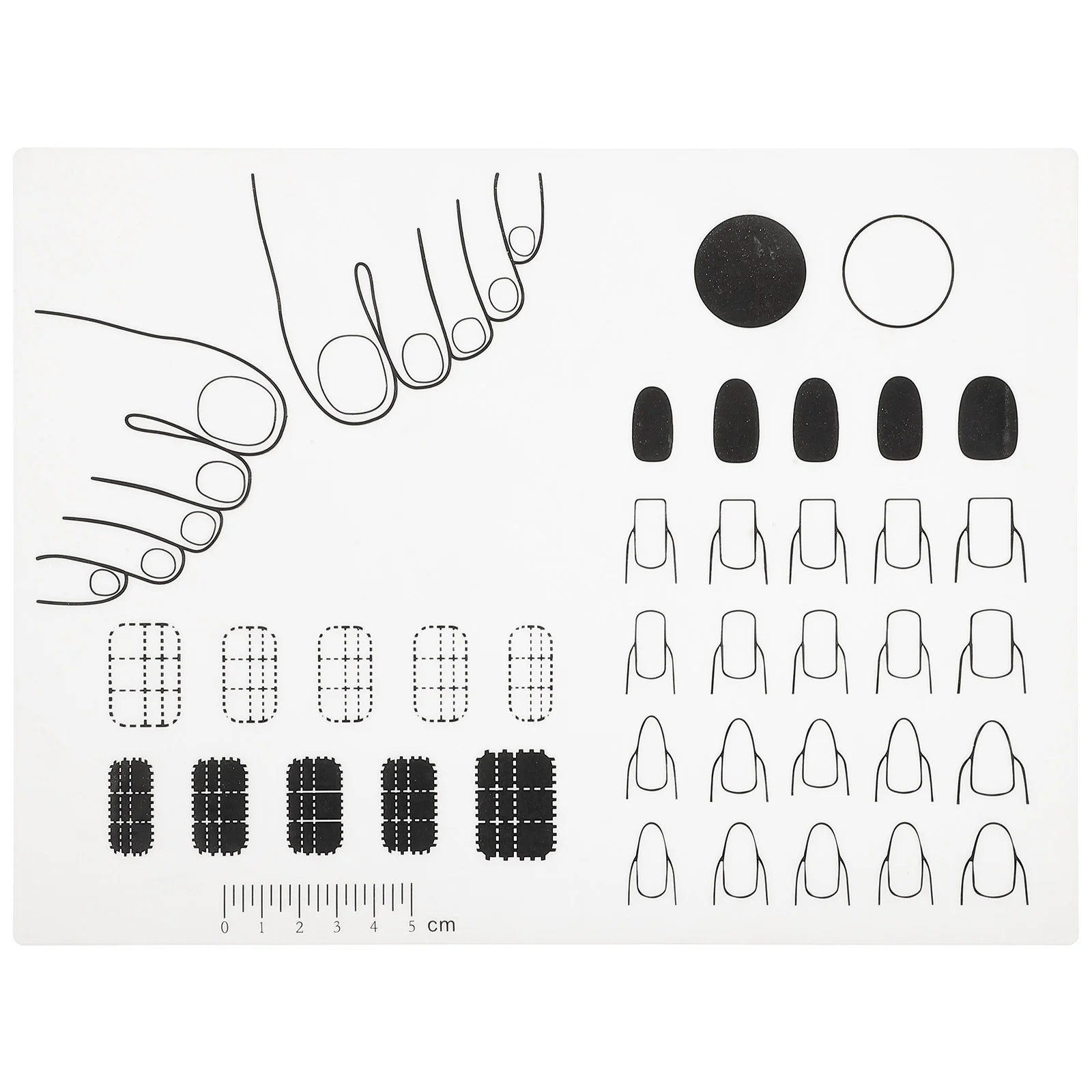 

Silicone Art Stamping Mat Manicure Practice Pad Nail Polish Table Cover Foldable Nail Sticker Guide Tools For Glitter Decals