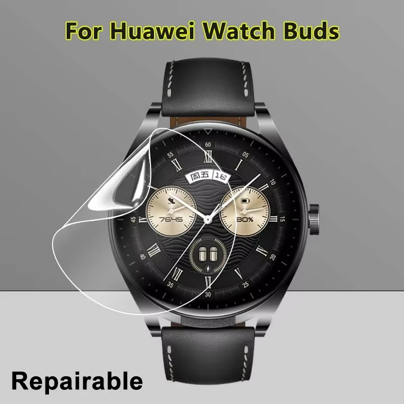 Huawei Watch Buds 용 소프트 보호 필름 Huawei Buds Smartwatch 액세서리 용 HD Clear Anti-scratch 커버 화면 보호기