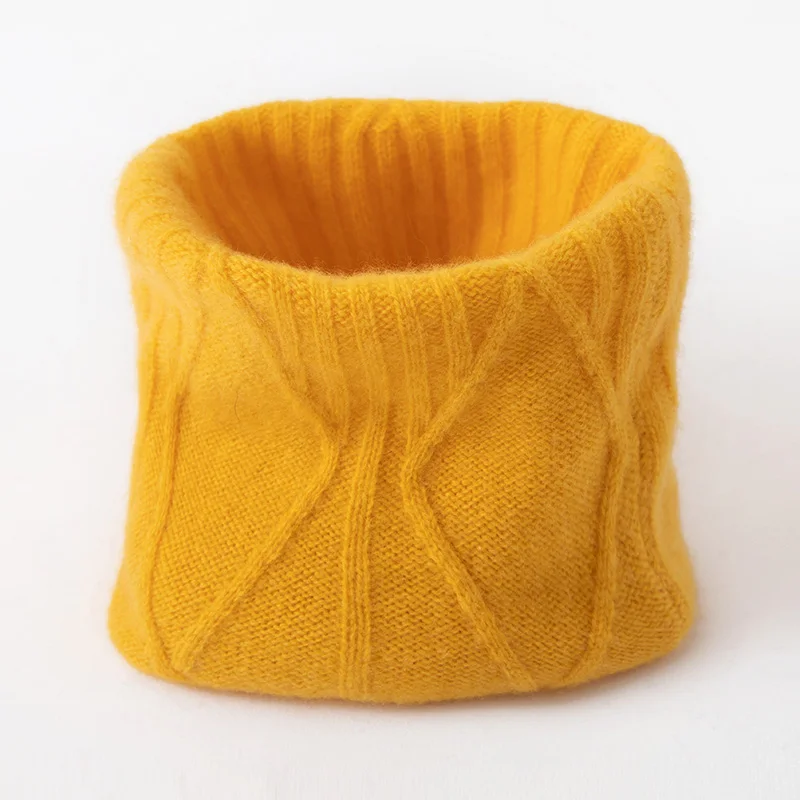 

100% Cashmere Scarf Women's Head And Neck Cover Autumn Winter Thick Korean knitted Fake Collar for Warmth and neck Protection
