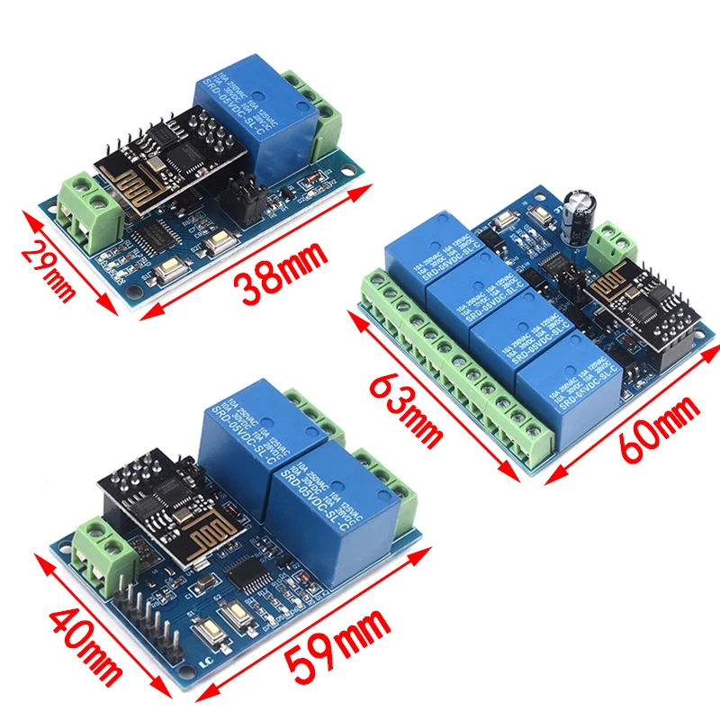 ESP8266 ESP-01 5V 1 2 4 Way WiFi Relay Module Things Smart Home Remote Control Switch ESP01 WIFI Wireless Module Phone APP