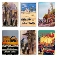 Arabic Iraqi Theme Baghdad Iraq Retro vintage travel poster Metal Plaques Customized Cinema Kitchen Tin Sign Poster