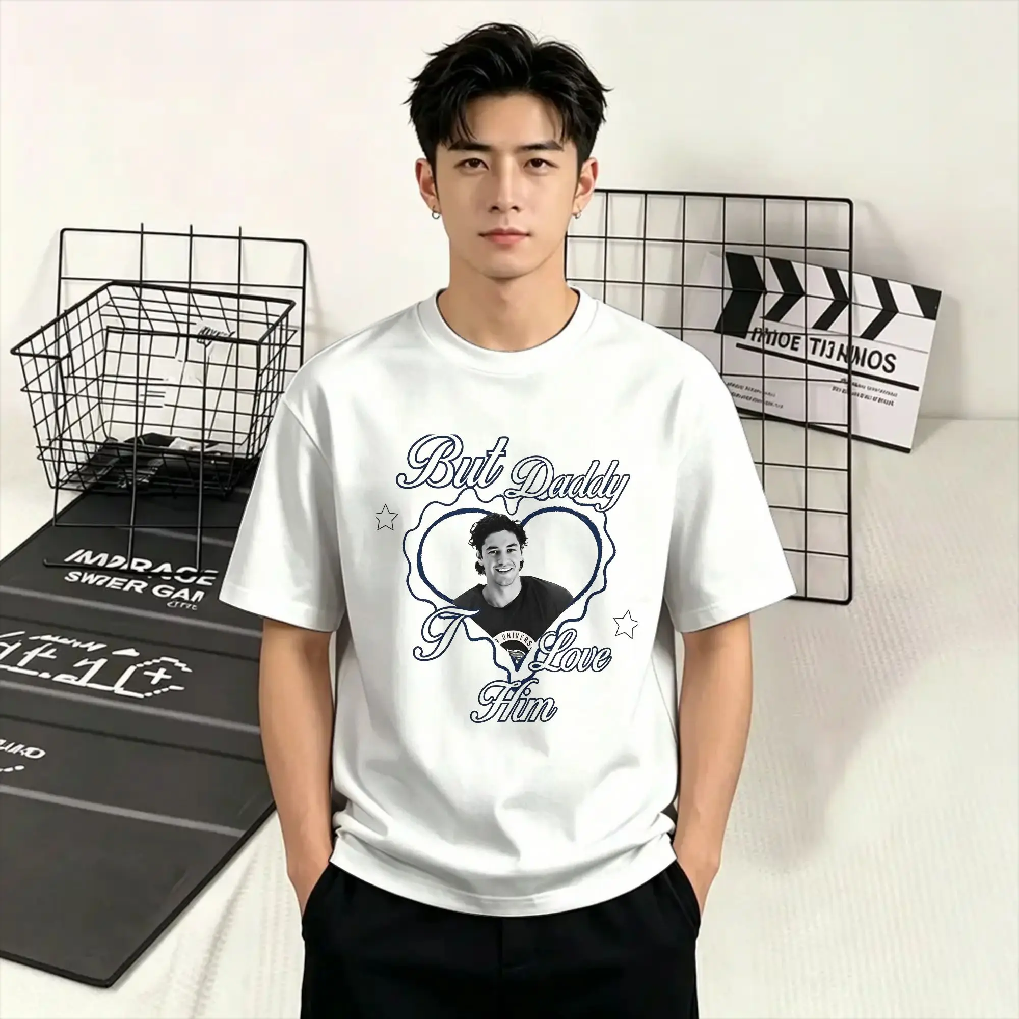 Garrett Graham T-Shirt Beach But Daddy I Love Him Hipster T-Shirts Man Cotton O Neck Oversized Short-Sleeve Streetwear Tshirt