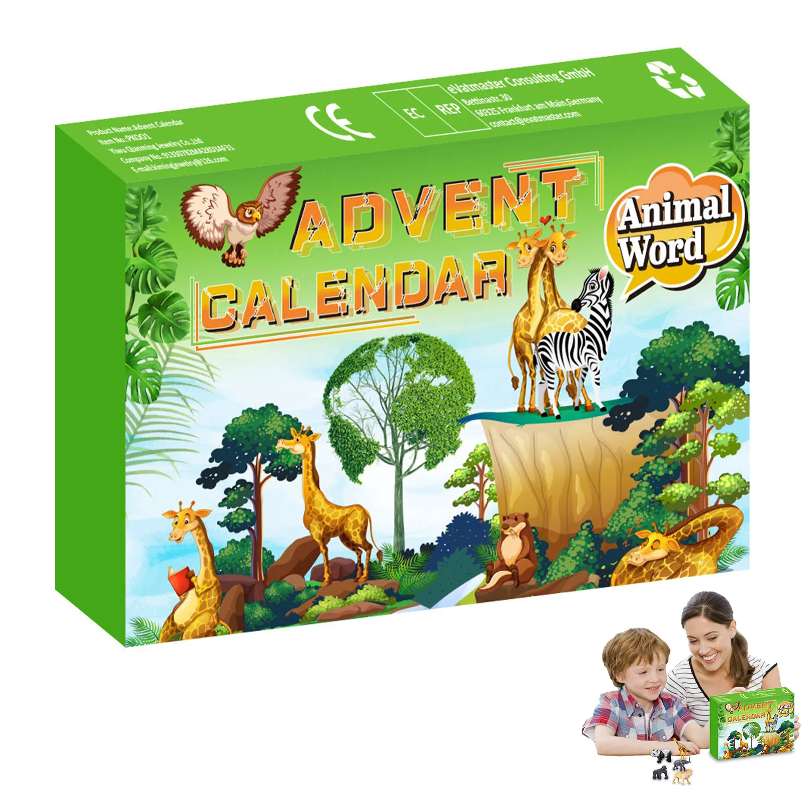 Advent Calendar Animal Toys Mini Animal Figurines Pack Countdown Gift Pack 24 Days Play Figure Playsets