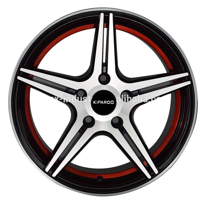 Roda Llantas Aros Para Autos 14 15 16 Rines 17 Pulgadas 4 Huecos 4x100 5x100 4x114.3 5x114.3 Ruedas de aleación de coche del mercado de accesorios