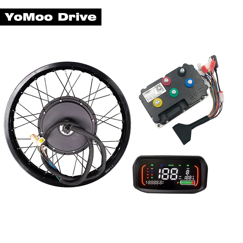 

QS 205 3000w 100kmh Spoke Wheel Hub Motor Laced 18'' 19'' 21'' Motorcycle Rim With Sine Wave ND72360 Controller and N7 Display