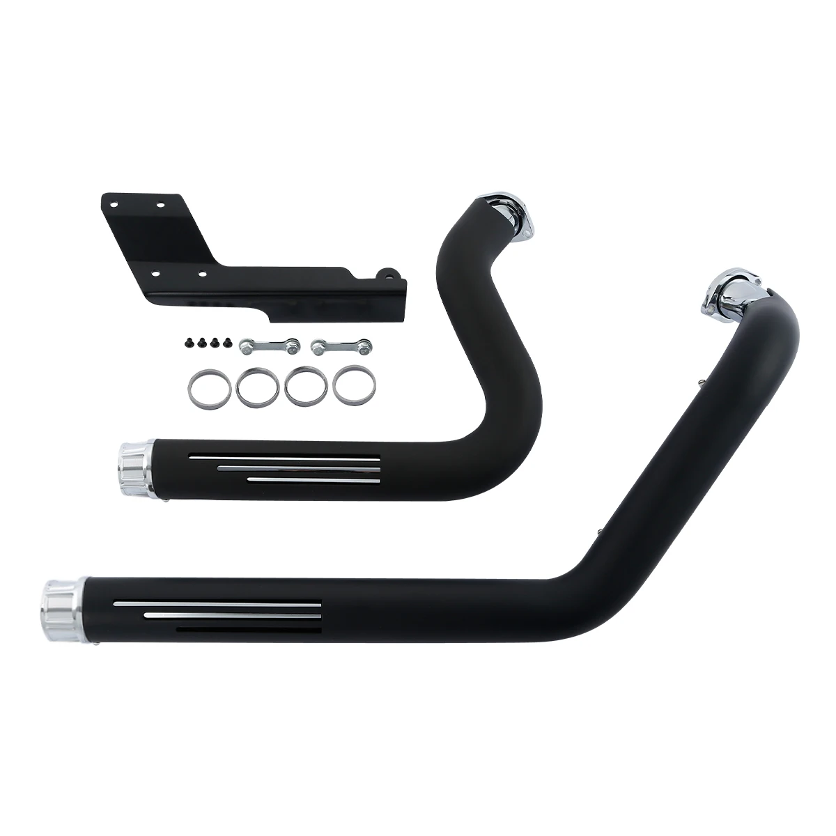 

XF2906H23-03-B Motorcycle Chrome Exhaust Mufflers Pipe Set Fit for Harley Sportster XL 883 1200 2014-2020