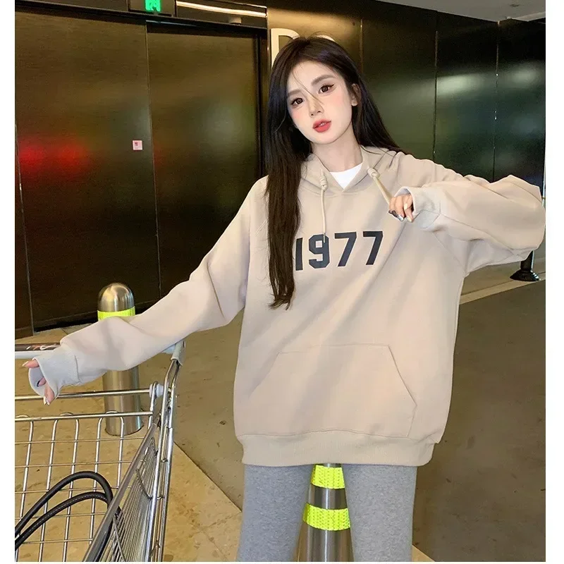 Y2k Women's Hoodies Large Size Casual Clothing Fashion Hooded Harajuku Sweatshirt Pullover Sportswear Baggy Hoodie Winter Korean
