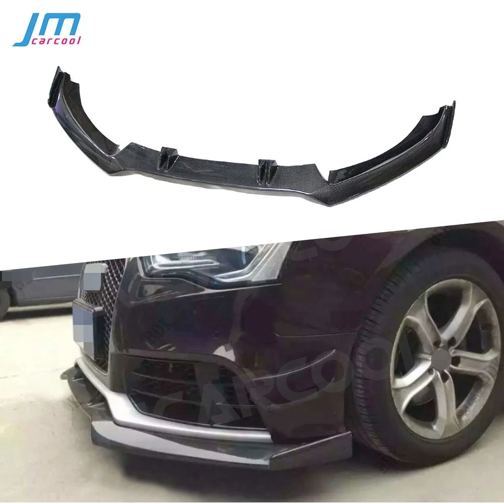 Carbon Faser Auto Frontschürze Lip Spoiler Splitter Stoßstange Schutz FRP Kopf Kinn Schaufel Abdeckung BodyKit für Audi RS5 B8.5 2012-2016
