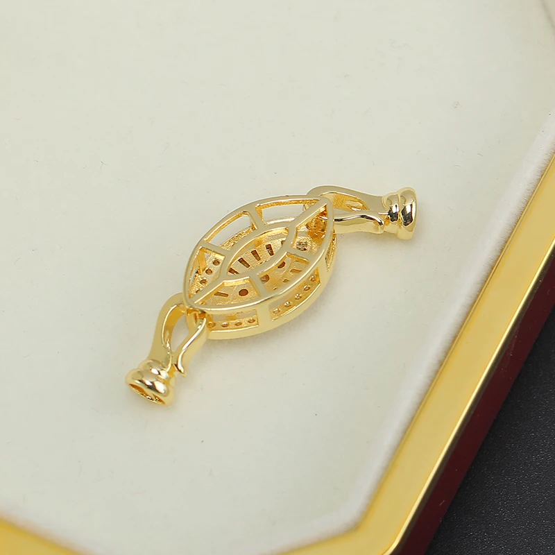 1 Piece of Gold-plated Copper Zirconia Pearl Necklace Bracelet Connector DIY Jewelry Making Materials Accessories Wholesale